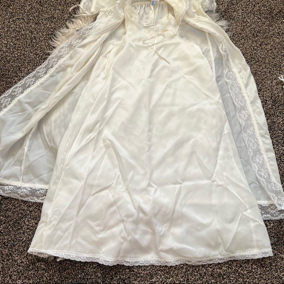 Vintage Christening Gown Baby Dior Saks Fifth Avenue White Night Gown Robe Dress - Picture 4 of 10